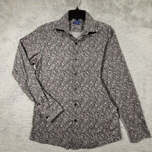 APT 9 Mens Extra Slim Fit Button Down Shirt Floral Pattern Medium